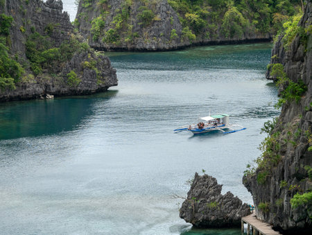 Best tour spot Kayangan Lake in Coron, Palawan , Philippinesのeditorial素材