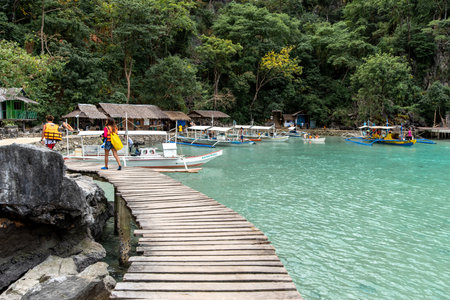 Best tour spot Kayangan Lake in Coron, Palawan , Philippinesのeditorial素材