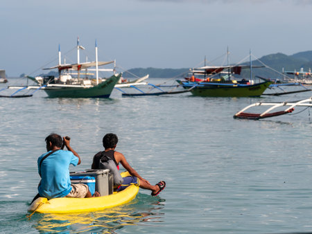 beautiful sea at El Nido, Palawan, Philippinesのeditorial素材
