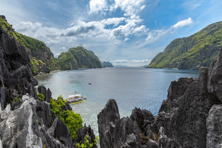 Beautiful Landscape in El nido Martinloc shrine, Palawan, Philippinesのeditorial素材