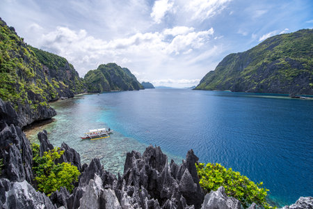 Beautiful Landscape in El nido Martinloc shrine, Palawan, Philippinesのeditorial素材