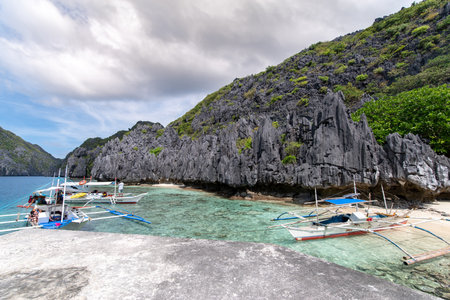 Beautiful Landscape in El nido Martinloc shrine, Palawan, Philippinesのeditorial素材