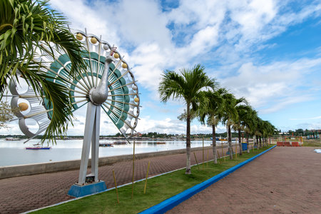 baywalk park at puerto princesa city, Palawan, Philippinesのeditorial素材