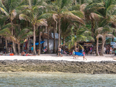 Apr 27, 2019 Travelers who relax on the Cloud 9 beach, Siargao, Philippines