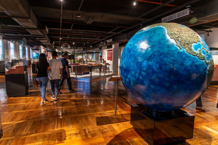 Jun 8, 2019 People viewing National Museum of Natural History exhibits, Manila, Philippinesのeditorial素材