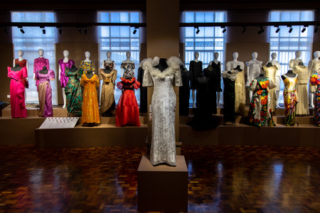 June 8,2019 Traditional Philippines woman dress in Fine Arts National Museum , Manila, Philippinesのeditorial素材