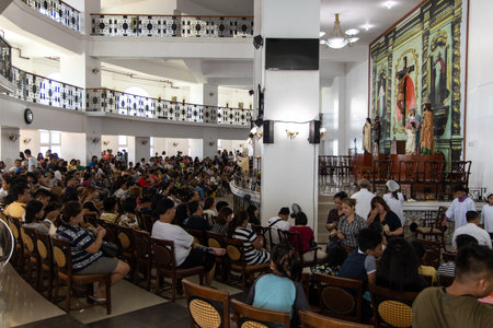Aug 10, 2019 Masses at the Mother of All Asia-Tower of Peace Chapel, Batangas, Philippinesのeditorial素材