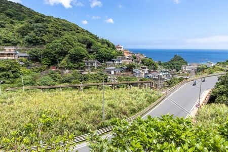 beautiful landscape at Jiufen at New Taipei city, Taiwanの写真素材