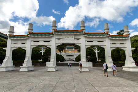 Aug 23,2019 Tourist visit to National Palace Museum, Taipei City, Taiwanのeditorial素材