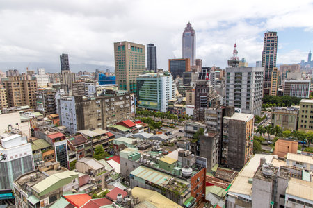 Aug 23, 2019 Taipei city view from Ximen, Taipei city, Taiwanのeditorial素材