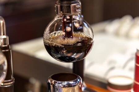 Barista doing Siphon Coffee Brewing, Manila