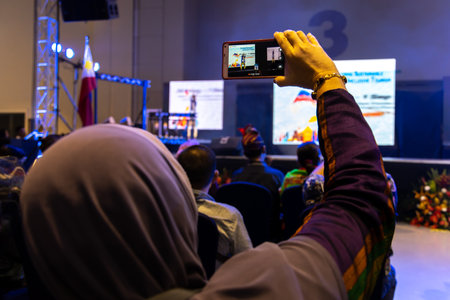 Sep 1, 2019 People who watching Philippines Traditional dancing at Philippine Travel Mart Event,...