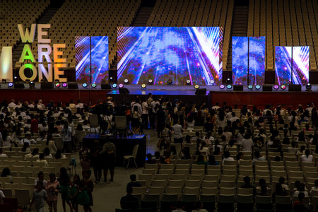 Sep 7, 2019 People watching a performance at Philippine Arena, Bulacan, Philippines