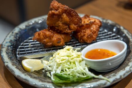 Japanese fried chicken Chicken Karaage at Japanese Restaurantの写真素材