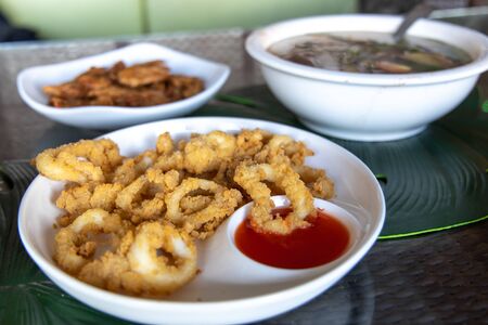 popular filipino squid recipe calamares, Philippinesの写真素材