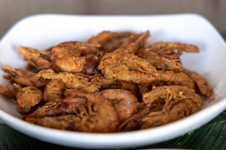 fried shrimp on the dish, Philippinesの写真素材