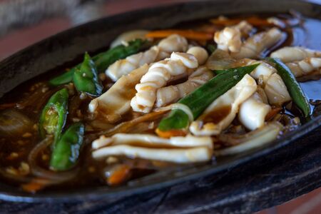 Filipino style sizzling squid, Philippines