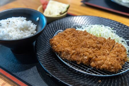 Japanese style pork fired - donkatsu , Philippinesの写真素材