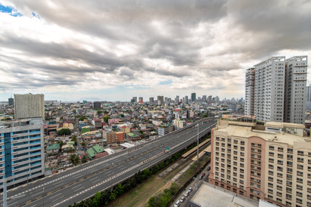 Mar 30, 2020 Manila City Landscape In Quarantine, Manila, Philippinesのeditorial素材