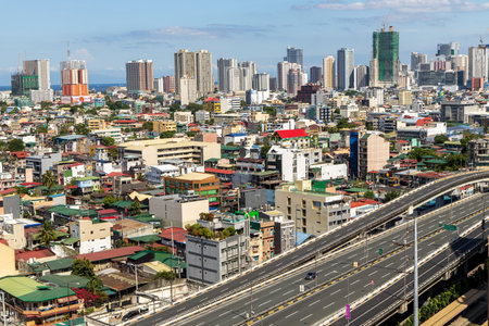 Apr 24, 2020 Manila City Landscape In Quarantine, Manila, Philippinesのeditorial素材