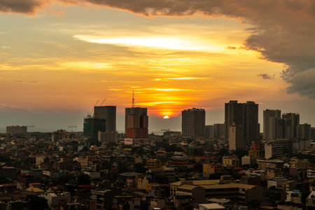 May 12, 2020 beautiful sunset at manila, Manila, Philippinesのeditorial素材