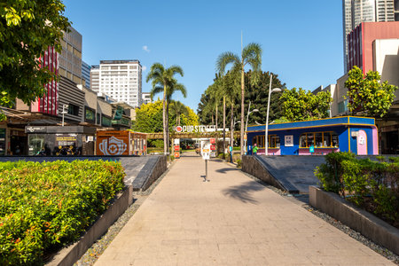 May 13, 2021 Sunday scenery at the Bonifacio High Street at Makati, Manila , Philippines