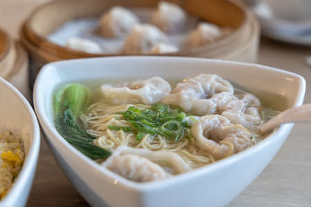 delicious Chinese style food on the tableの写真素材