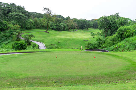 beautiful landscape at golf course in the Philippinesの写真素材