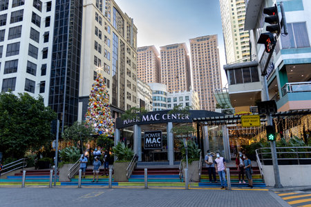 Sunday afternoon Eastwood shopping mall scene, Metro Manila, Philippines, Oct 31, 2021
