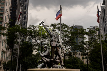 Philippines here Andres bonifacio bronze statue at the Fort bonifacio, Metro Manila, Philippines, Oct 24, 2021のeditorial素材