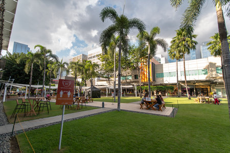 Nov 21, 2021 Sunday afternoon view of Fort Bonifacio at Makati , Metro Manila, Philippinesのeditorial素材