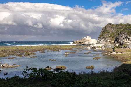 Beautiful landscape at Kapurpurawan Rock Formation, ilocos norte, Philippinesの写真素材