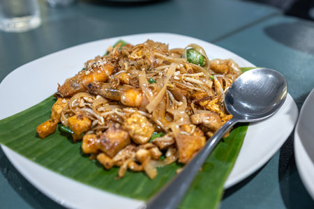 Popular Thailand noodle dish Pad thaiの写真素材