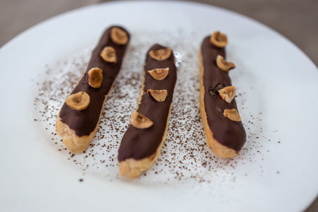 Popular Spanish chocolet dessert torrija de chocolate