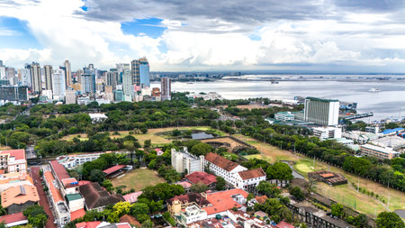 Aerial view of Manila city, Philippines