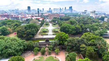 Panoramic view of the city of Manila, Philippines