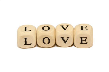Wooden blocks loveの写真素材