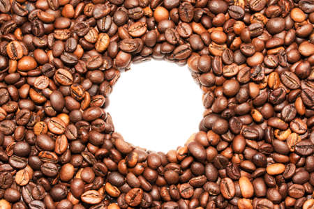 coffee beans strip with copy spaceの写真素材