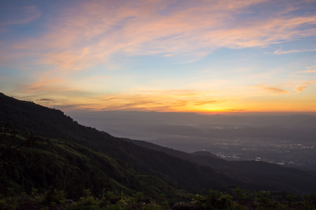 Mountain morning sun rising.  Phutubberk Phetchabun.の写真素材