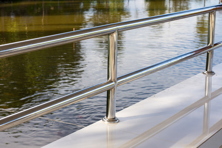 Stainless steel railingの写真素材