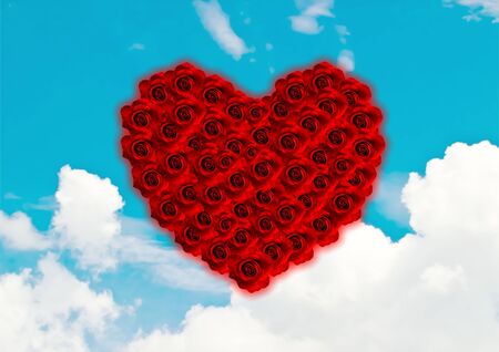 Flower heart on backgroundの写真素材