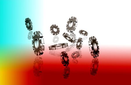 cog in abstract backgroundの写真素材