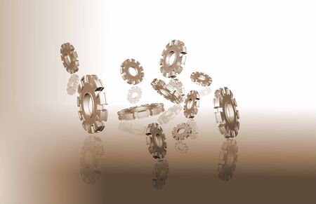 cog in abstract background の写真素材