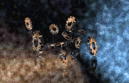 cog in abstract background の写真素材