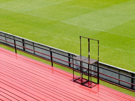 seat in football fieldの写真素材