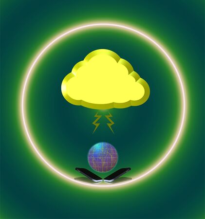 cloud computerの写真素材