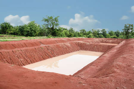 farm pondの写真素材