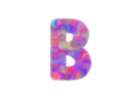 colorful font from fur alphabetの写真素材