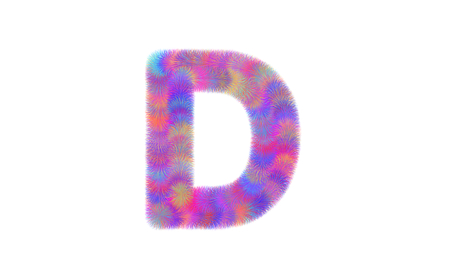 colorful font from fur alphabetの写真素材
