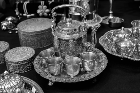silverware black and white thaistyleの写真素材